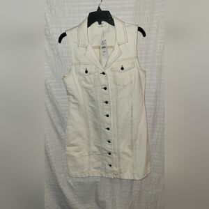 Sleeveless Cream Dress